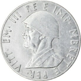 【極美品/品質保証書付】 アンティークコイン コイン 金貨 銀貨 [送料無料] [#902822] Coin, Albania, Vittorio Emanuele III, 2 Lek, 1939, Rome, AU(55-58)