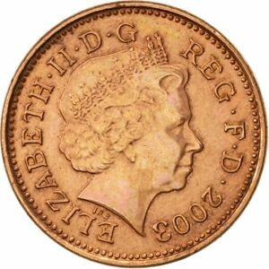 【極美品/品質保証書付】 アンティークコイン コイン 金貨 銀貨 [送料無料] [#469307] Great Britain, Elizabeth II, Penny, 2003, AU(50-53), Copper Plated