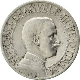 【極美品/品質保証書付】 アンティークコイン コイン 金貨 銀貨 [送料無料] [#26581] ITALY, Lira, 1910, Rome, KM #45, VF(20-25), Silver, 4.92