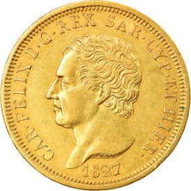 【極美品/品質保証書付】 アンティークコイン 硬貨 [#904264] Coin, ITALIAN STATES, SARDINIA, Carlo Felice, 80 Lire, 1827, Genoa [送料無料] #ocf-wr-3162-1306