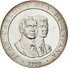 【極美品/品質保証書付】 アンティークコイン コイン 金貨 銀貨 [送料無料] [#16903] Spain, Juan Carlos I, 2000 Pesetas, 1990, Madrid, MS(65-70), Silver