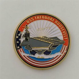【極美品/品質保証書付】 アンティークコイン 硬貨 US Military NAVY USS Theodore Roosevelt CVN-71 Aircraft Carrier Challenge Coin [送料無料] #ocf-wr-3186-150