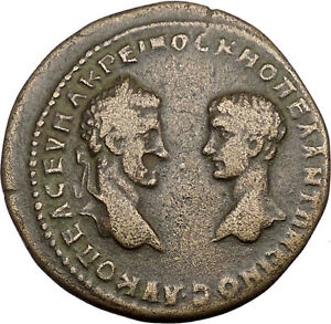 アンティークコイン コイン 金貨 銀貨 [送料無料] MACRINUS & DIADUMENIAN 218AD Marcianopolis Moneta Ancient Roman Coin i36465 RAREのサムネイル