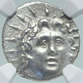 【極美品/品質保証書付】 アンティークコイン 銀貨 RHODES Greek Island Off Caria Authentic Ancient Silver Ancient Coin NGC i87185 [送料無料] #sct-wr-3203-622