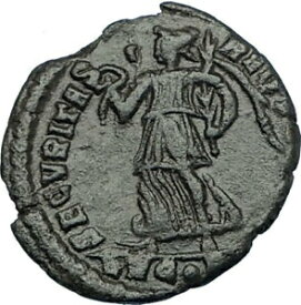 【極美品/品質保証書付】 アンティークコイン コイン 金貨 銀貨 [送料無料] VALENS 364AD Lugdunum Lyons Authentic Ancient Roman Coin VICTORY ANGEL i65766