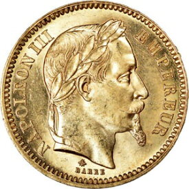【極美品/品質保証書付】 アンティークコイン コイン 金貨 銀貨 [送料無料] [#902014] Coin, France, Napoleon III, 20 Francs, 1865, Paris, MS(63), Gold