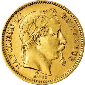 【極美品/品質保証書付】 アンティークコイン コイン 金貨 銀貨 [送料無料] [#901527] Coin, France, Napoleon III, 20 Francs, 1865, Paris, AU(50-53), Gold