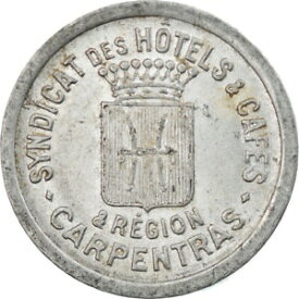 【極美品/品質保証書付】 アンティークコイン コイン 金貨 銀貨 [送料無料] [#217243] Coin, France, Carpentras, 10 Centimes, AU(50-53), Aluminium, Elie:10.1