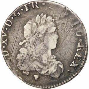 アンティークコイン コイン 金貨 銀貨 [送料無料] [#37477] FRANCE 1/3 Ecu 1723 Toulouse KM #457.13 VF(20-25) Silver Gadouryのサムネイル
