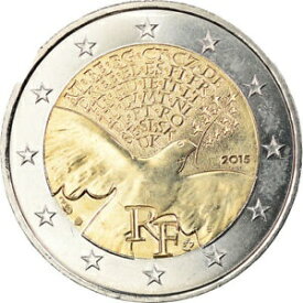 【極美品/品質保証書付】 アンティークコイン コイン 金貨 銀貨 [送料無料] [#913848] France, 2 Euro, 70 ans de Paix en Europe, 2015, Paris, MS(63)
