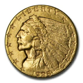【極美品/品質保証書付】 アンティークコイン コイン 金貨 銀貨 [送料無料] 1925-D $2.50 Indian Gold Quarter Eagle BU - SKU#224649