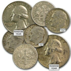【極美品/品質保証書付】 アンティークコイン コイン 金貨 銀貨 [送料無料] 90% Silver Coins $1 Face Value Avg Circ - SKU #195