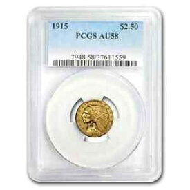 【極美品/品質保証書付】 アンティークコイン コイン 金貨 銀貨 [送料無料] 1915 $2.50 Indian Gold Quarter Eagle AU-58 PCGS - SKU#11495