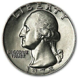 【極美品/品質保証書付】 アンティークコイン コイン 金貨 銀貨 [送料無料] 1972 Washington Quarter BU - SKU#6477