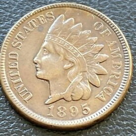 【極美品/品質保証書付】 アンティークコイン コイン 金貨 銀貨 [送料無料] 1895 Indian Head Cent 1c Higher Grade XF #29812