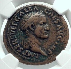 【極美品/品質保証書付】 アンティークコイン コイン 金貨 銀貨 [送料無料] GALBA 68AD Rare Authentic Ancient Rome Genuine Original Roman Coin NGC i78521