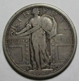 【極美品/品質保証書付】 アンティークコイン 硬貨 1917 D Type 1 Standing Liberty Quarter IQ306 [送料無料] #oof-wr-3306-1470