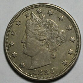 【極美品/品質保証書付】 アンティークコイン 硬貨 1883 W Cents V Nickel WR240 [送料無料] #oof-wr-3306-696