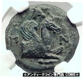【極美品/品質保証書付】 アンティークコイン コイン 金貨 銀貨 [送料無料] PANTIKAPAION in Bosporus 310BC Ancient Greek Coin w SATYR & PEGASUS NGC i73132