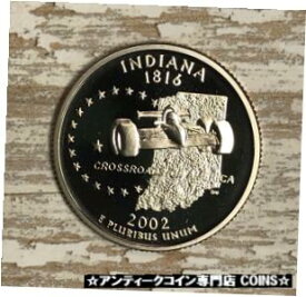【極美品/品質保証書付】 アンティークコイン 硬貨 2002-S INDIANA STATE QUARTER PROOF. COLLECTOR COIN FOR SET. [送料無料] #ocf-wr-3363-439