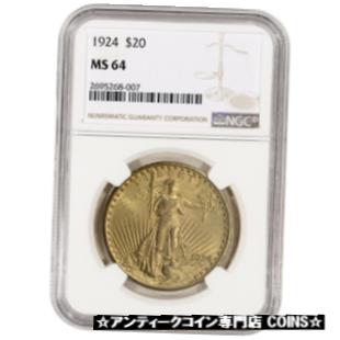 【極美品/品質保証書付】 アンティークコイン 金貨 US Gold $20 Saint-Gaudens Double Eagle - NGC MS64 - Random Date [送料無料] #got-wr-3364-1312：金銀プラチナ ワールドリソース