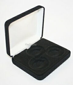 【極美品/品質保証書付】 アンティークコイン コイン 金貨 銀貨 [送料無料] Lot of 5 Black Felt COIN DISPLAY GIFT METAL BOX holds 3-IKE or Silver Eagle SQ