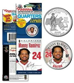【極美品/品質保証書付】 アンティークコイン 硬貨 MANNY RAMIREZ Red Sox PROMO Massachusetts State Quarter Coin Card Sealed Package [送料無料] #ocf-wr-3365-1407