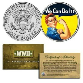 【極美品/品質保証書付】 アンティークコイン 硬貨 WE CAN DO IT Colorized JFK Half Dollar U.S. Coin ROSIE THE RIVETER Poster WWII [送料無料] #ocf-wr-3365-1411