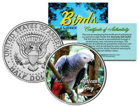 【極美品/品質保証書付】 アンティークコイン 硬貨 AFRICAN GREY BIRD Colorized JFK Half Dollar US Coin PARROT with Bright Red Tail [送料無料] #ocf-wr-3365-1482