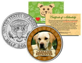 【極美品/品質保証書付】 アンティークコイン 硬貨 LABRADOR RETRIEVER Dog JFK Kennedy Half Dollar US Colorized Coin [送料無料] #ocf-wr-3365-531