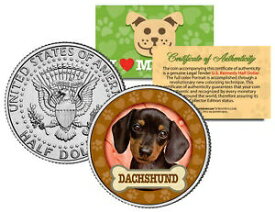 【極美品/品質保証書付】 アンティークコイン 硬貨 DACHSHUND Dog JFK Kennedy Half Dollar US Colorized Coin [送料無料] #ocf-wr-3365-993
