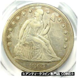 【極美品/品質保証書付】 アンティークコイン コイン 金貨 銀貨 [送料無料] 1865 Seated Liberty Silver Dollar $1 - PCGS XF Detail (EF) - Civil War Date Coin