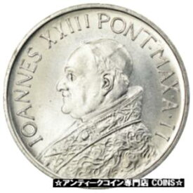 【極美品/品質保証書付】 アンティークコイン コイン 金貨 銀貨 [送料無料] [#901624] Coin, VATICAN CITY, John XXIII, 10 Lire, 1960, MS(63), Aluminum