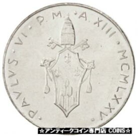 【極美品/品質保証書付】 アンティークコイン コイン 金貨 銀貨 [送料無料] [#46365] VATICAN CITY, 50 Lire, 1975, KM #121, MS(63), Stainless Steel, 24.9