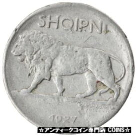 【極美品/品質保証書付】 アンティークコイン コイン 金貨 銀貨 [送料無料] [#902379] Coin, Albania, 1/4 Leku, 1927, Rome, VF(20-25), Nickel, KM:3