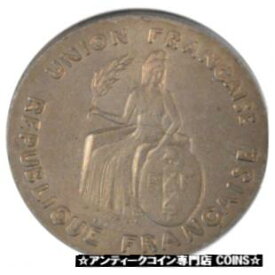 【極美品/品質保証書付】 アンティークコイン コイン 金貨 銀貨 [送料無料] [#25894] NEW CALEDONIA, 2 Francs, 1948, Paris, KM #E5, MS(65-70)