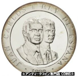【極美品/品質保証書付】 アンティークコイン コイン 金貨 銀貨 [送料無料] [#16903] Spain, Juan Carlos I, 2000 Pesetas, 1990, Madrid, MS(65-70), Silver