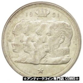 【極美品/品質保証書付】 アンティークコイン コイン 金貨 銀貨 [送料無料] [#78287] Belgium, 100 Francs, 100 Frank, 1951, AU(55-58), Silver, KM:139.1