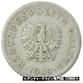 【極美品/品質保証書付】 アンティークコイン コイン 金貨 銀貨 [送料無料] [#536936] Coin, Poland, 50 Groszy, 1949, Warsaw, VF(30-35), Aluminum, KM:44a