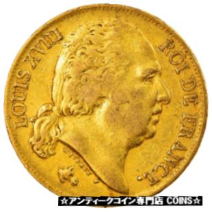 アンティークコイン コイン 金貨 銀貨 [送料無料] [#895593] Coin France Louis XVIII 20 Francs 1817 Paris VF(30-35) Goldのサムネイル