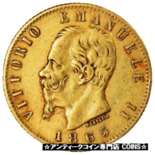 アンティークコイン コイン 金貨 銀貨 [送料無料] [#901564] Coin Italy Vittorio Emanuele II 20 Lire 1865 Torino EF(40-45)
