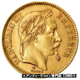 【極美品/品質保証書付】 アンティークコイン コイン 金貨 銀貨 [送料無料] [#901525] Coin, France, Napoleon III, 20 Francs, 1865, Paris, AU(50-53), Gold