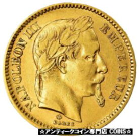 【極美品/品質保証書付】 アンティークコイン コイン 金貨 銀貨 [送料無料] [#901527] Coin, France, Napoleon III, 20 Francs, 1865, Paris, AU(50-53), Gold