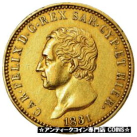 【極美品/品質保証書付】 アンティークコイン 金貨 [#489907] Coin, Italy, Carlo Felice, 40 Lire, 1831, Turin, Gold, KM:C#107.1 [送料無料] #gcf-wr-3408-249