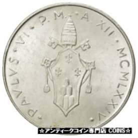 【極美品/品質保証書付】 アンティークコイン コイン 金貨 銀貨 [送料無料] [#87931] VATICAN CITY, 500 Lire, 1974, KM #123, MS(63), Silver, 29.3, 10.95