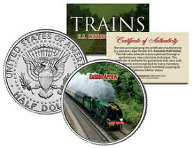 【極美品/品質保証書付】 アンティークコイン 金貨 GOLDEN ARROW TRAIN *Famous Trains Series* JFK Half Dollar Colorized U.S. Coin [送料無料] #gcf-wr-3426-615