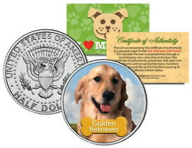 【極美品/品質保証書付】 アンティークコイン 金貨 GOLDEN RETRIEVER * Dog * JFK Kennedy Half Dollar Colorized Coin -Limited Edition [送料無料] #gcf-wr-3426-913