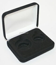 【極美品/品質保証書付】 アンティークコイン 硬貨 Black Felt COIN DISPLAY GIFT METAL BOX for 1-Quarter plus 1-Half Dollar U.S. JFK [送料無料] #ocf-wr-3427-1009