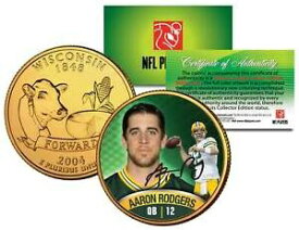 【極美品/品質保証書付】 アンティークコイン 金貨 AARON RODGERS Colorized Wisconsin Statehood Quarter 24K Gold Plated Coin PACKERS [送料無料] #gcf-wr-3427-673