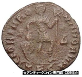 【極美品/品質保証書付】 アンティークコイン コイン 金貨 銀貨 [送料無料] Valens 367AD Ancient Roman Coin Labarum Chi-Rho Chist monogram i30870